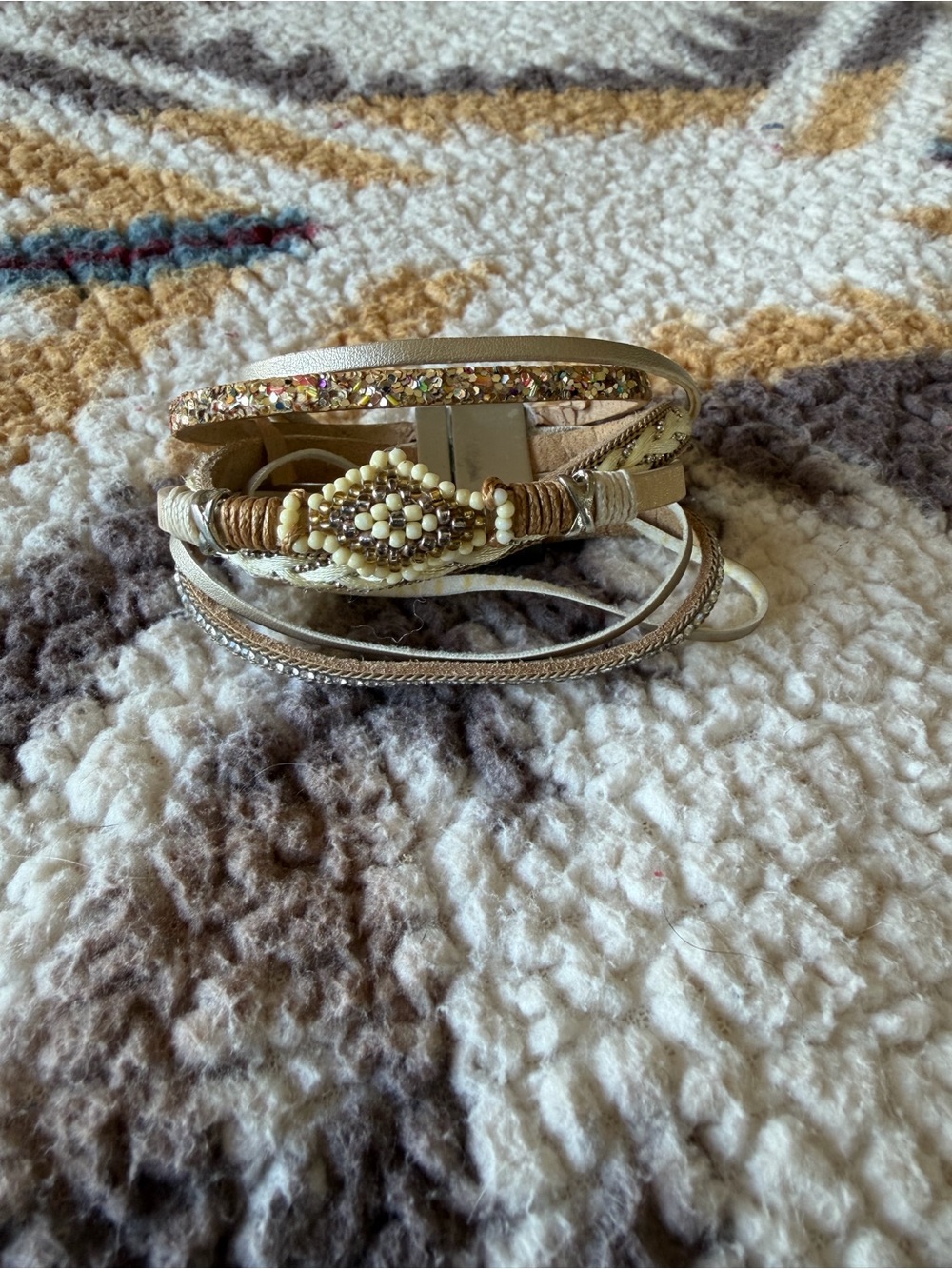Gold-Tone Multirow Beaded & Crystal Bracelet Set